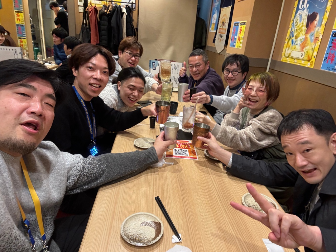 いつものメンバーで打ち上げ