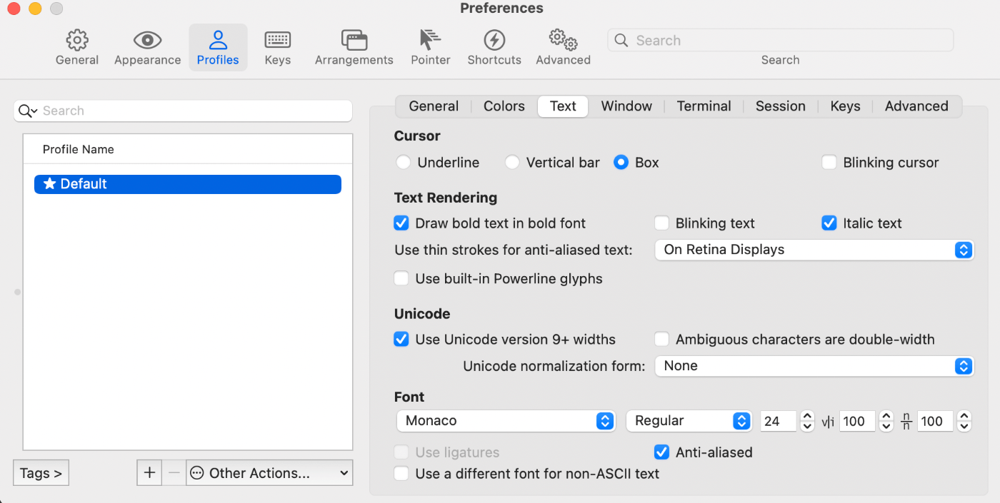 iterm2-font