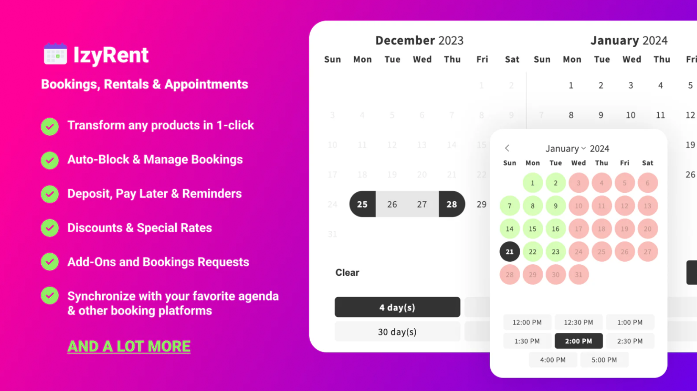 IzyRent: Rentals & Bookings