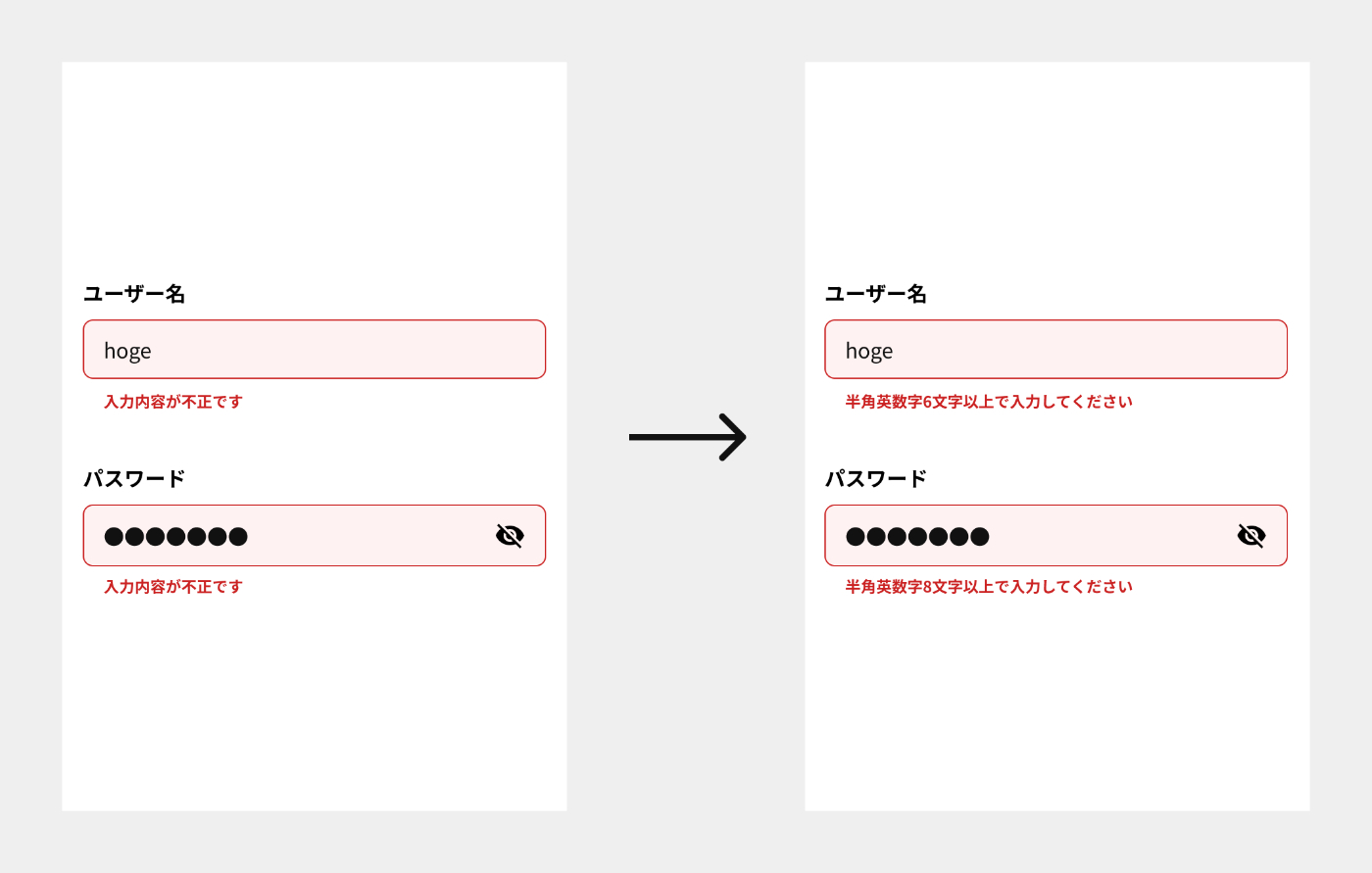 ユーザーが読んで理解できる言葉を使う