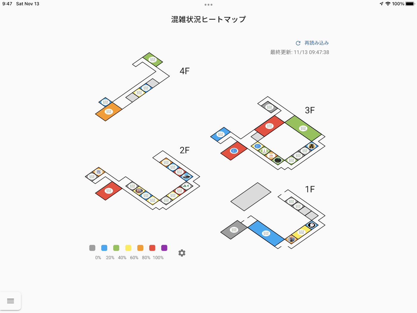 実際のヒートマップのスクリーンショット