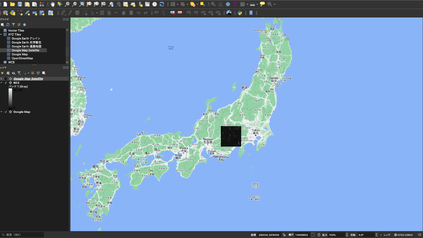 QGIS 日本地図