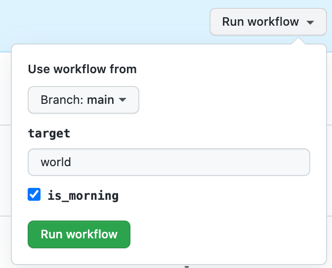 is_morning`にチェックを入れてワークフローを起動