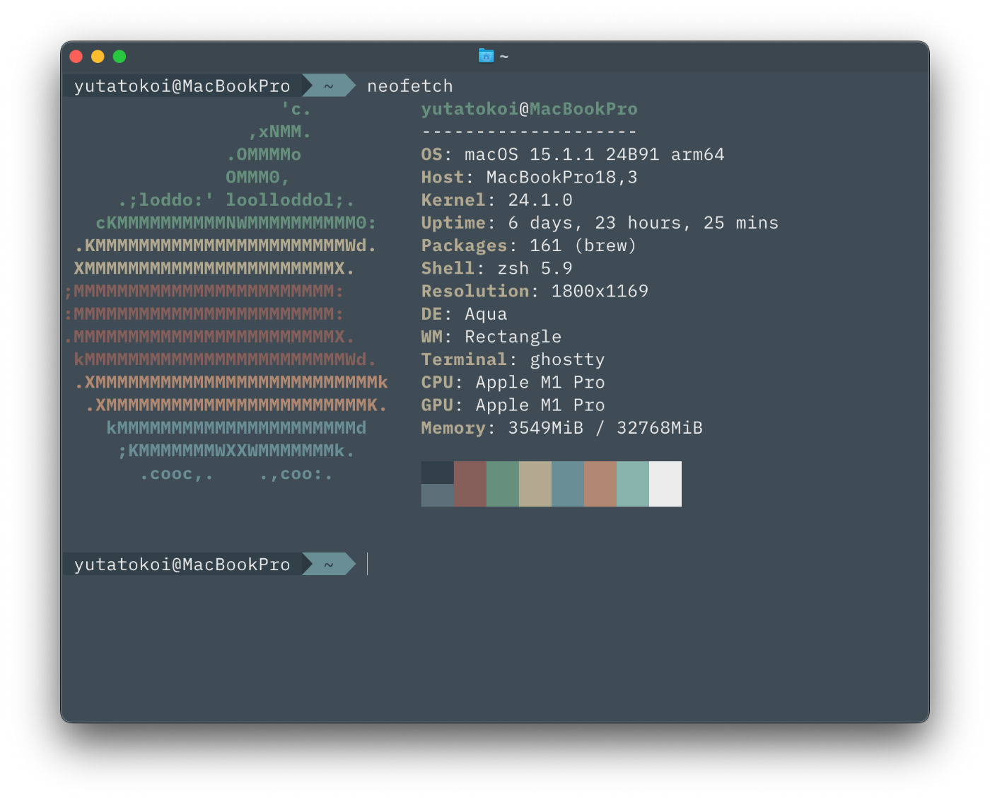 neofetch on Ghostty