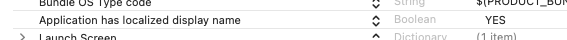 Application has localized display name