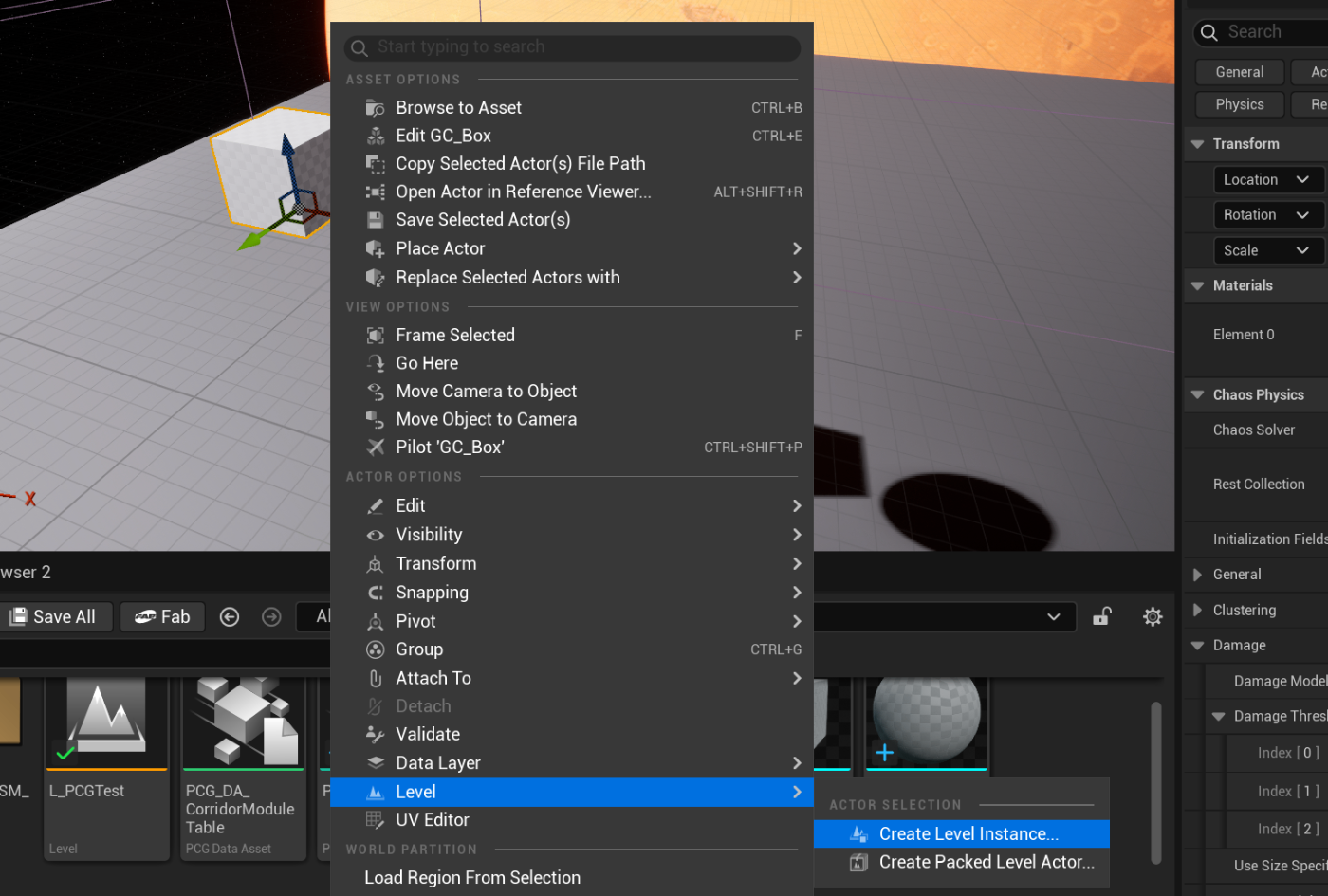 UE5 Cassini Sampleの使い方とPCG Data Assetに基づいた生成ワークフロー