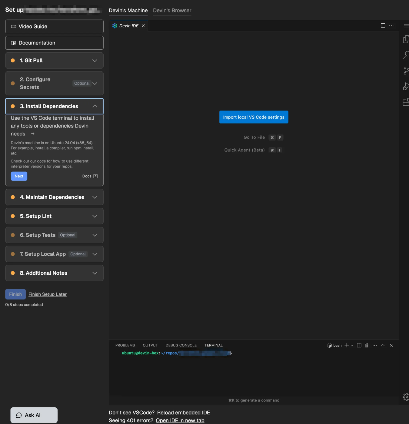 開発に必要なプログラミング言語のインストール