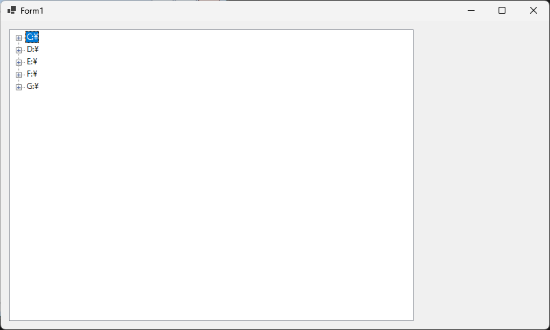 起動直後-ドライブ一覧