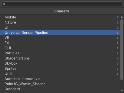 ビルトインのuniversal Render Pipelineシェーダをまとめてみた