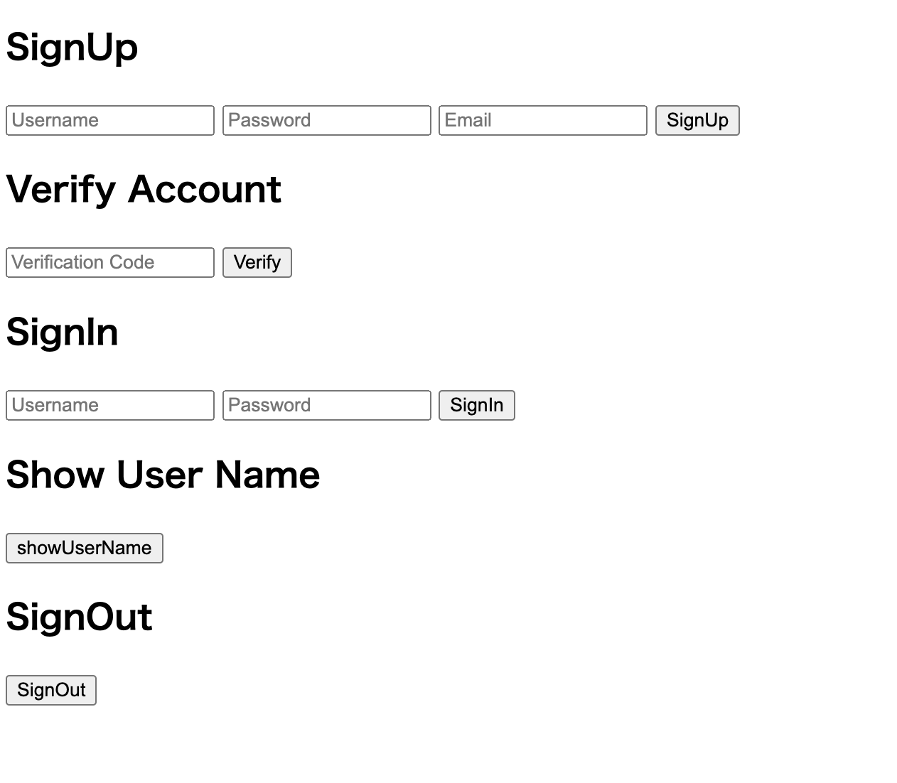 amazoncognitoidentityjsを利用してCognitoにサインアップ・コード検証・サインイン・サインアウトしてみる（フォームあり）