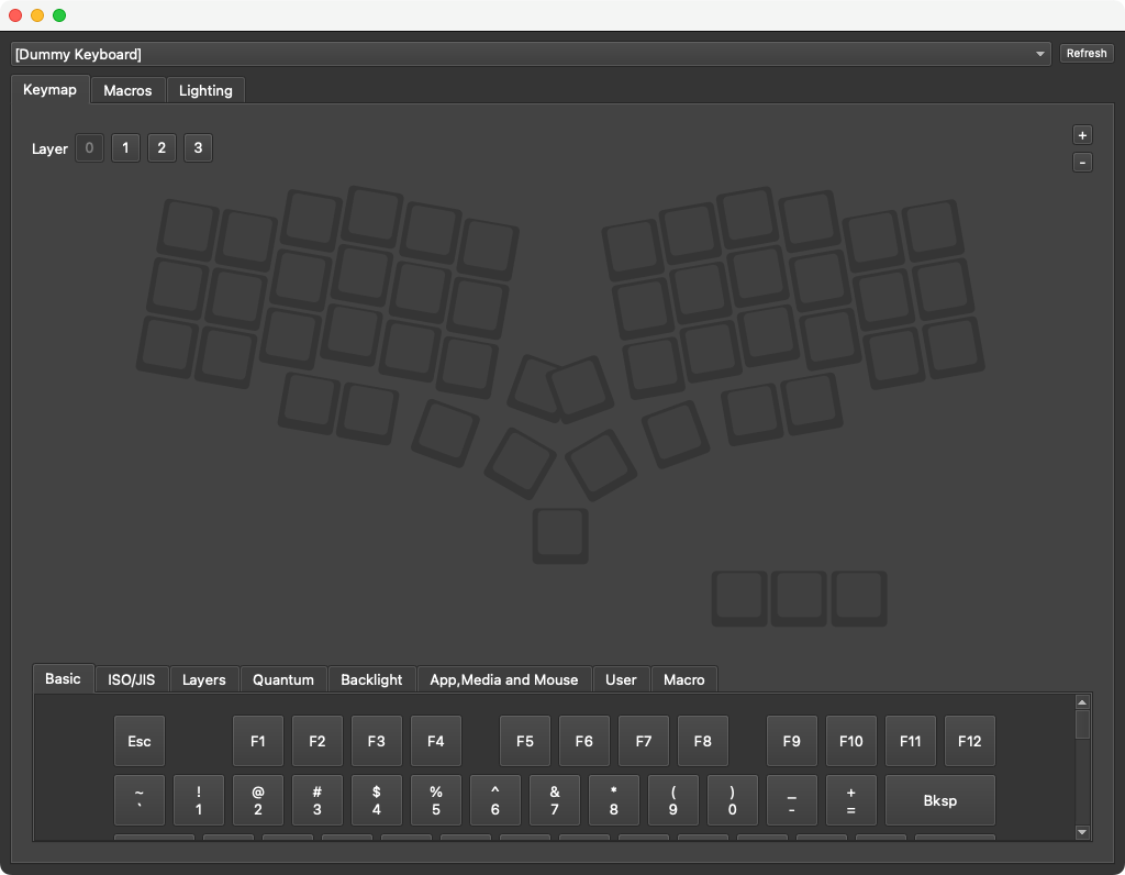 cocot46plusの物理レイアウトをVialに表示させたもの