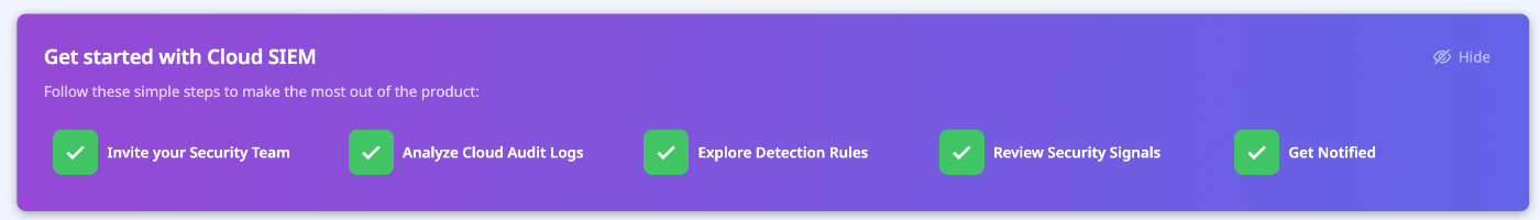 Get started with Cloud SIEM