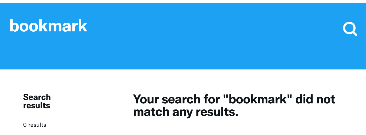 did not match any results