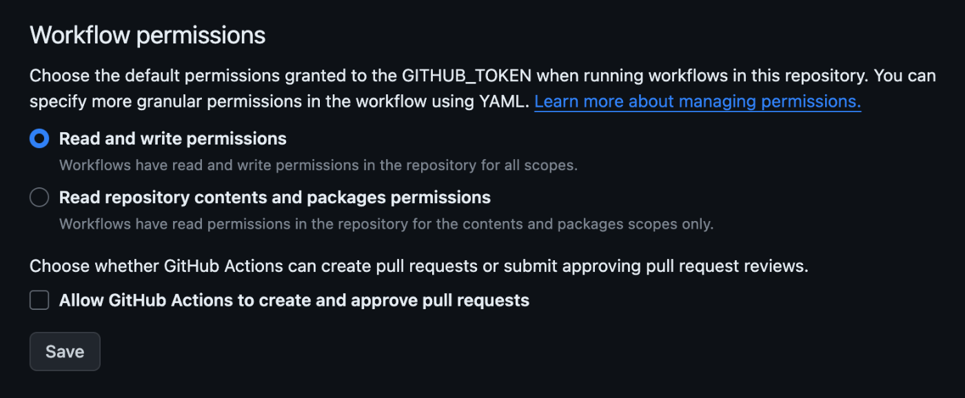 Github Actionsの設定