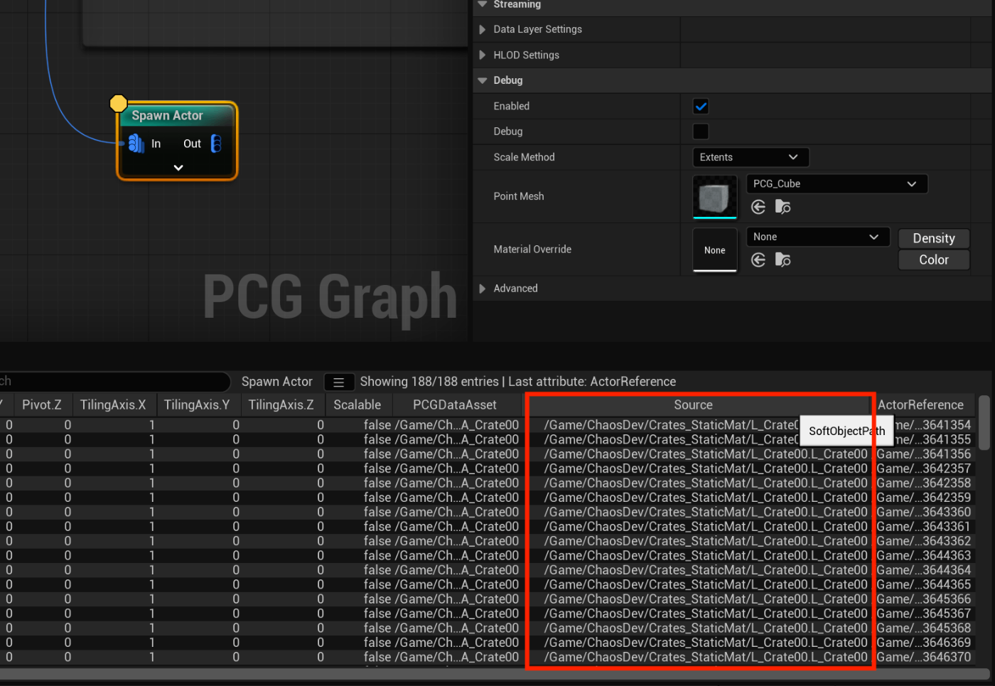 [UE5] Chaos DestructionとPCGを組み合わせて無限に破壊できるシステムを作ってみた