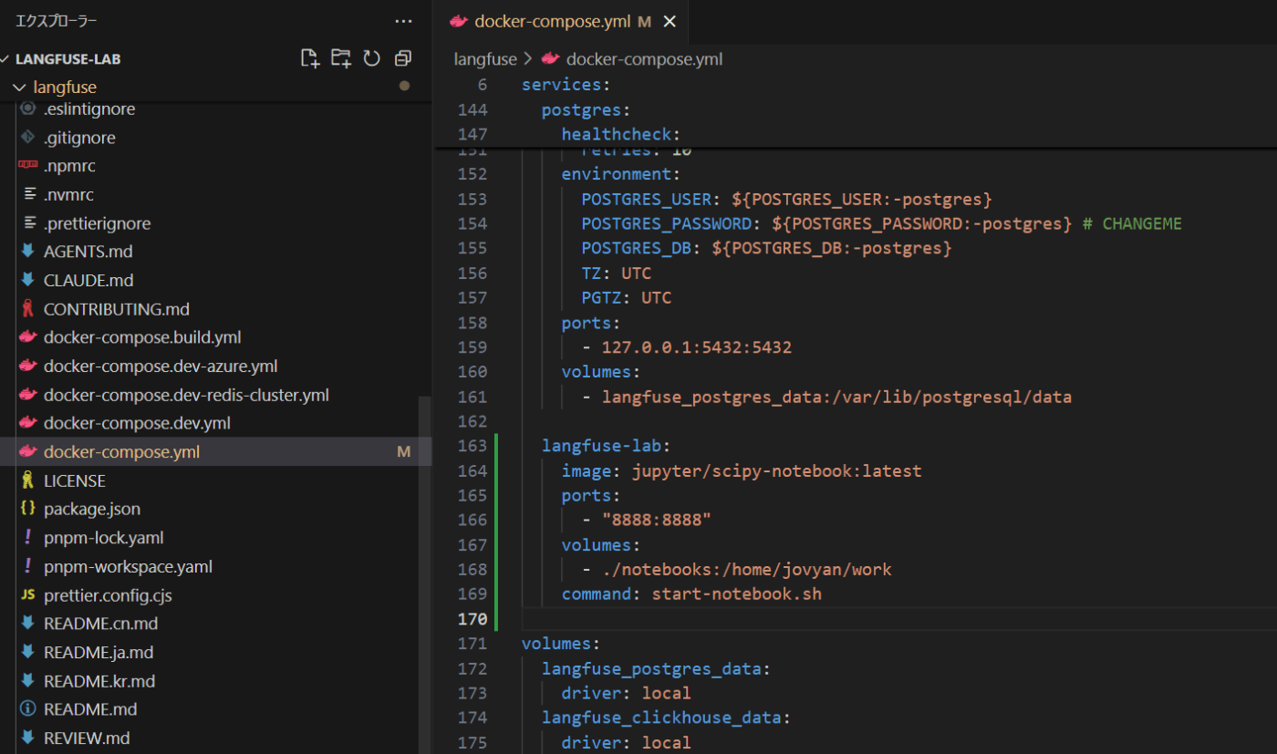 docker-compose.ymlの書き換え部分