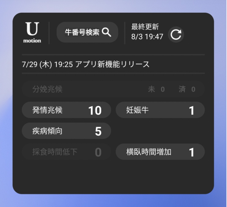 U-motionウィジェット