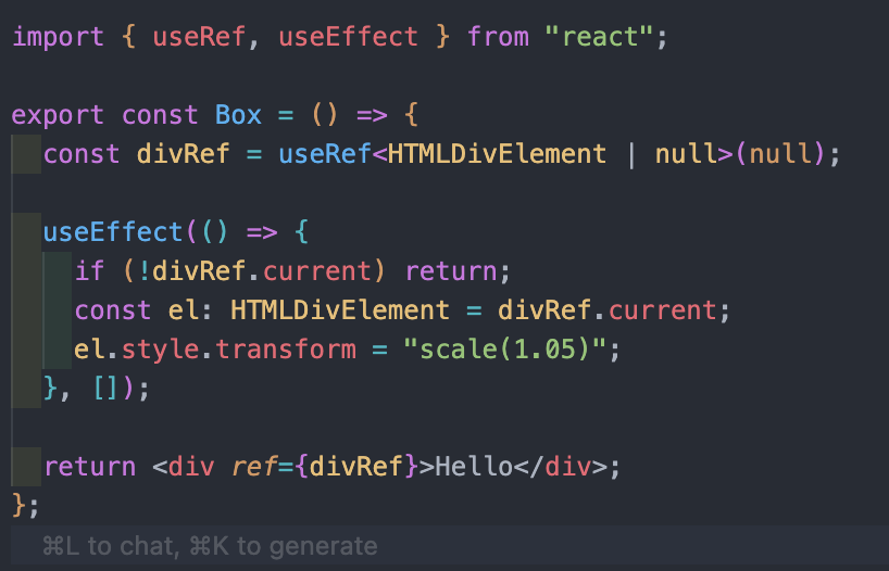 HTMLDivElementを使ってみた