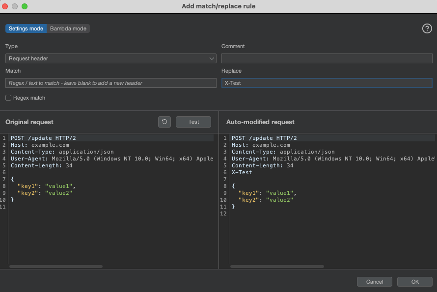 HTTP Request と Response の改ざんを Burp Suite Community Edition で試す