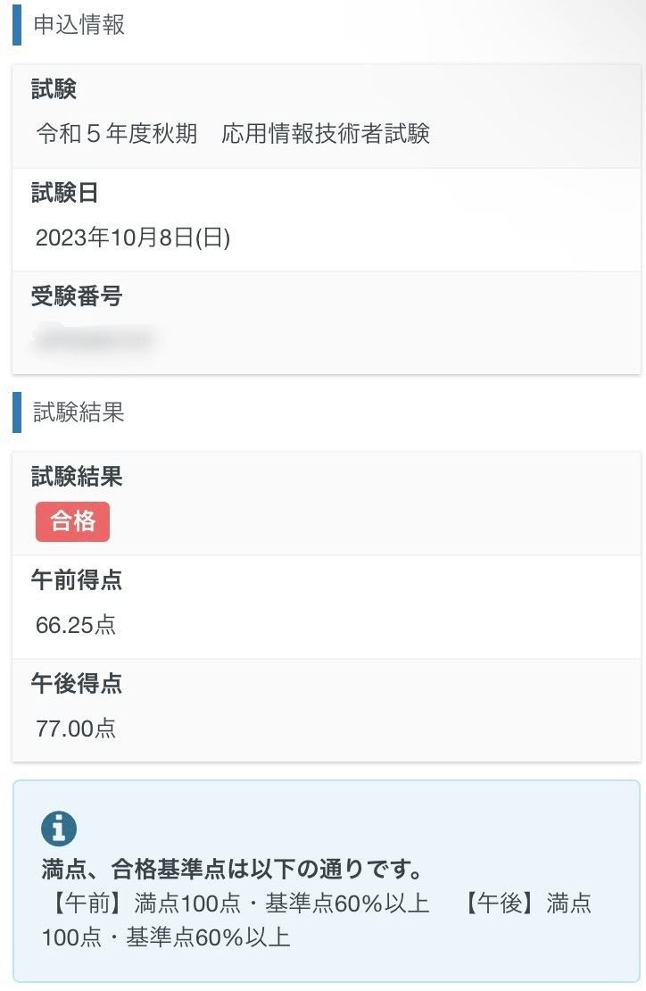 応用情報技術者合格