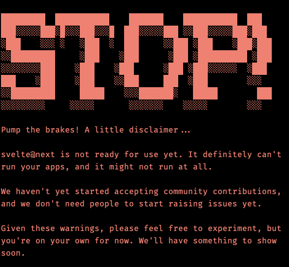 ターミナル画面で表示された警告メッセージ”STOP！”