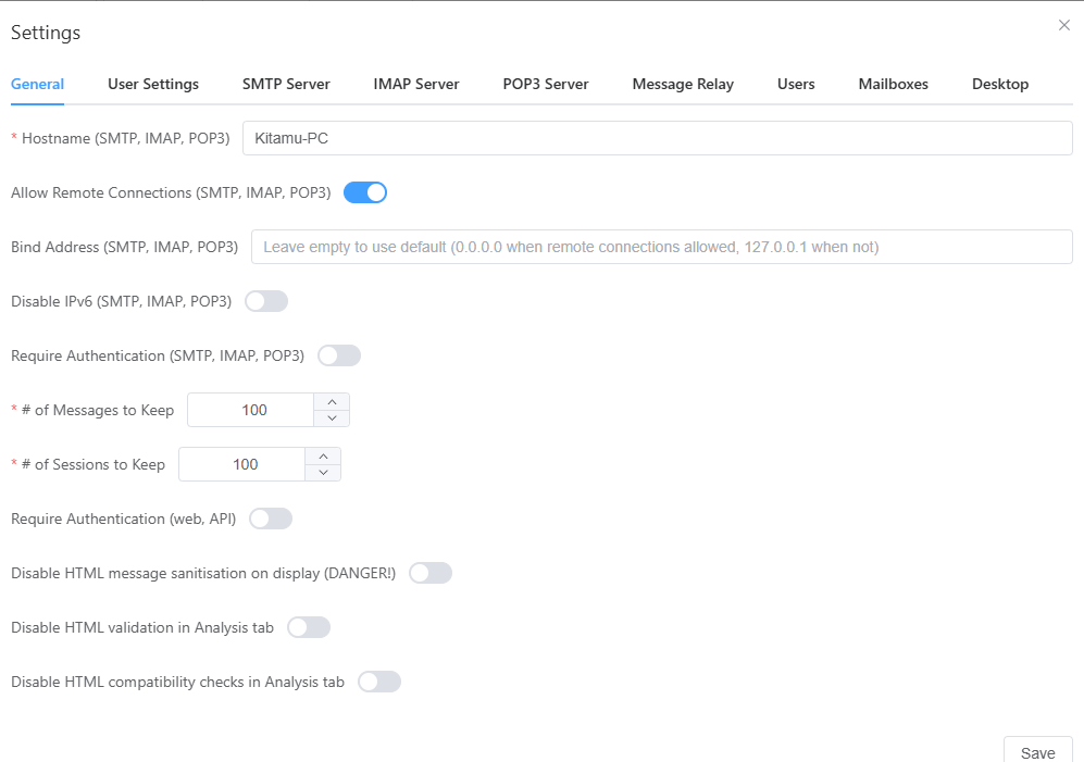smtp4devを使ったメール送信テスト