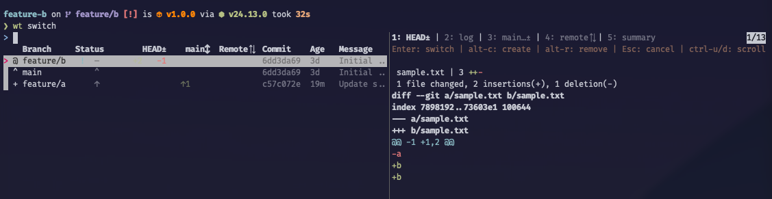git worktree を Worktrunk で管理したら手放せなくなった