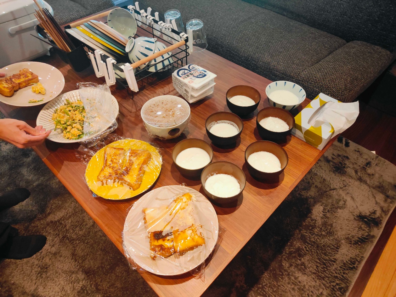 朝食の様子