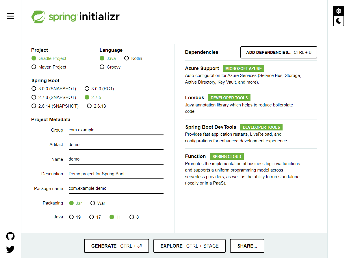 Spring Initializr