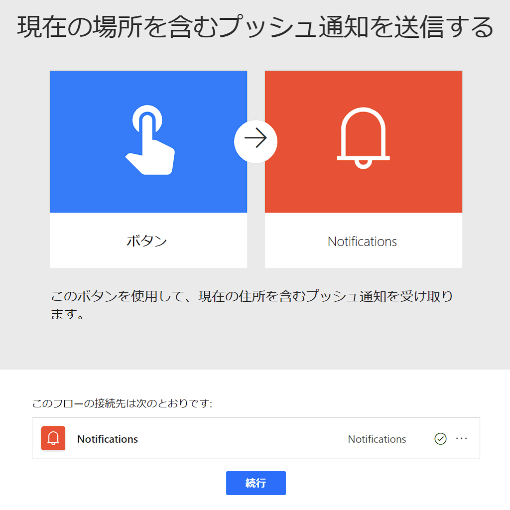 現在の場所を含むプッシュ通知を送信する