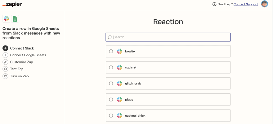 Zapier | reaction