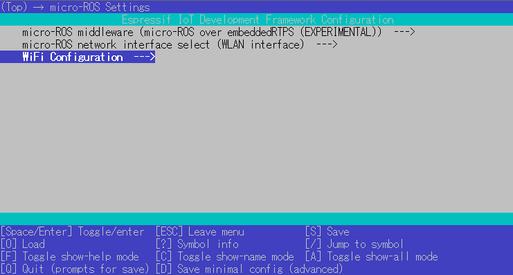 micro-ROS Settings