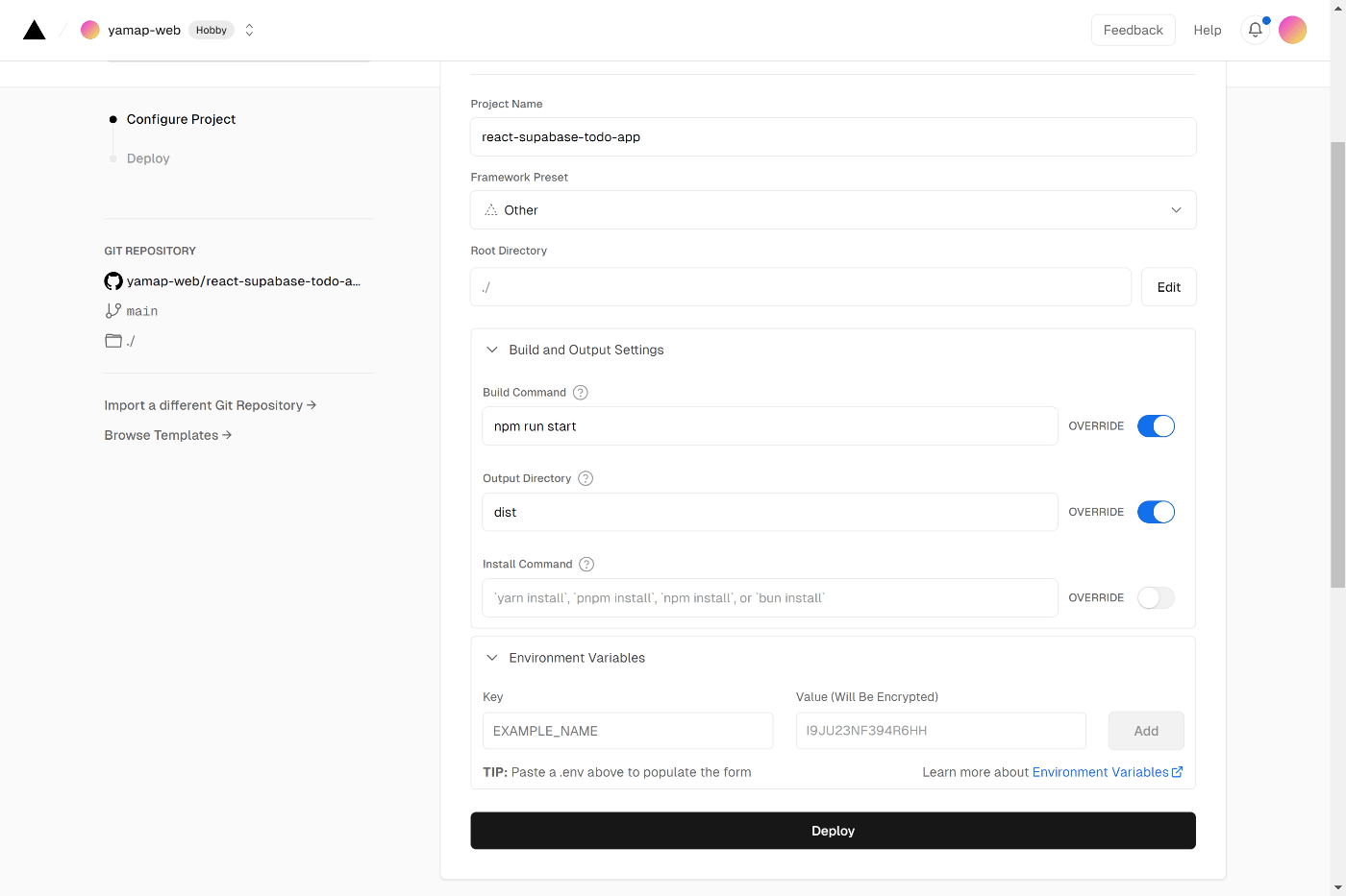 Environment Variables