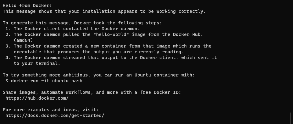 Hello from Docker!