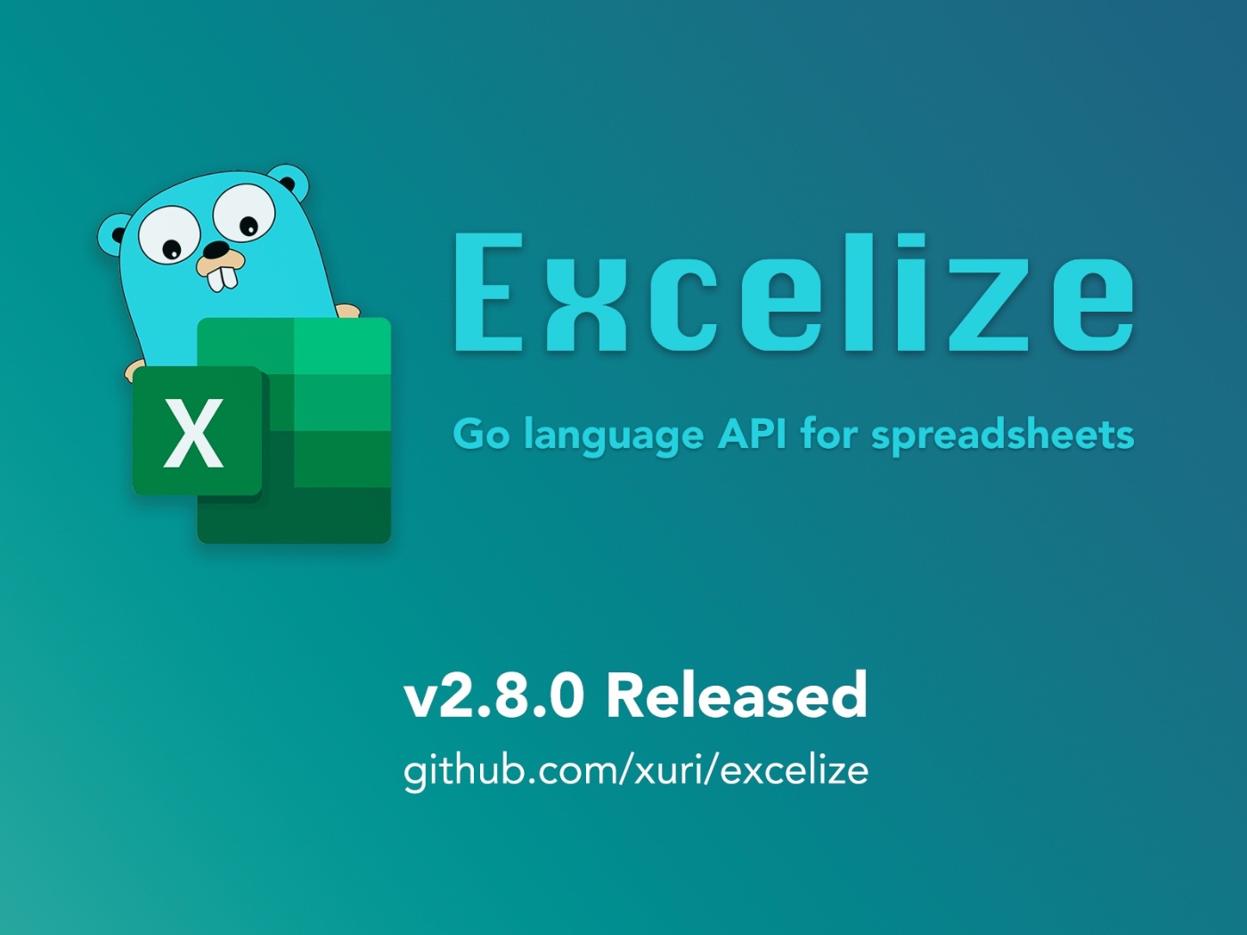 Excelize 2.8.0 がリリースされました