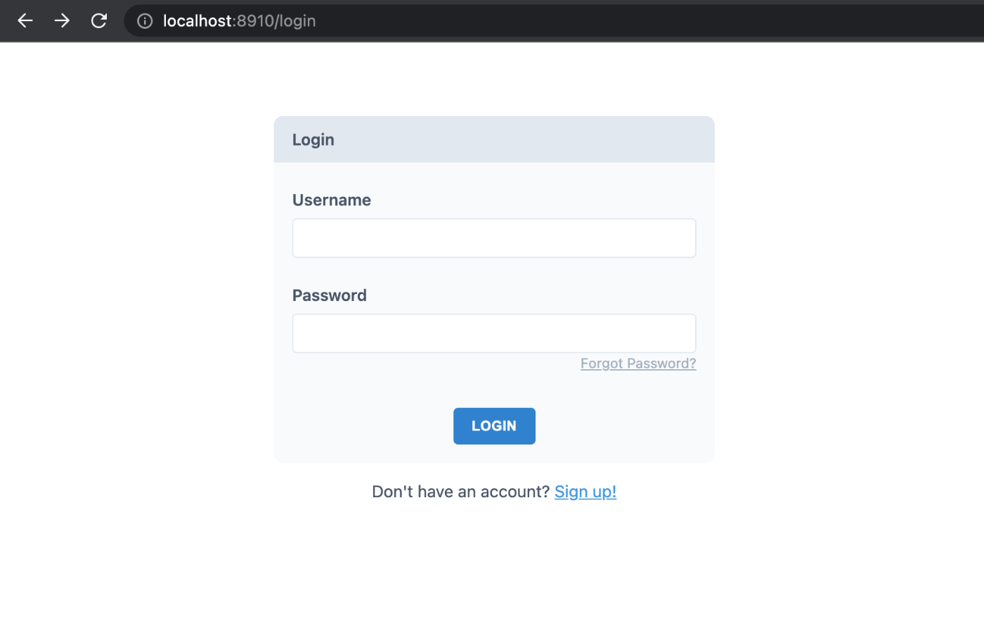 Login Page