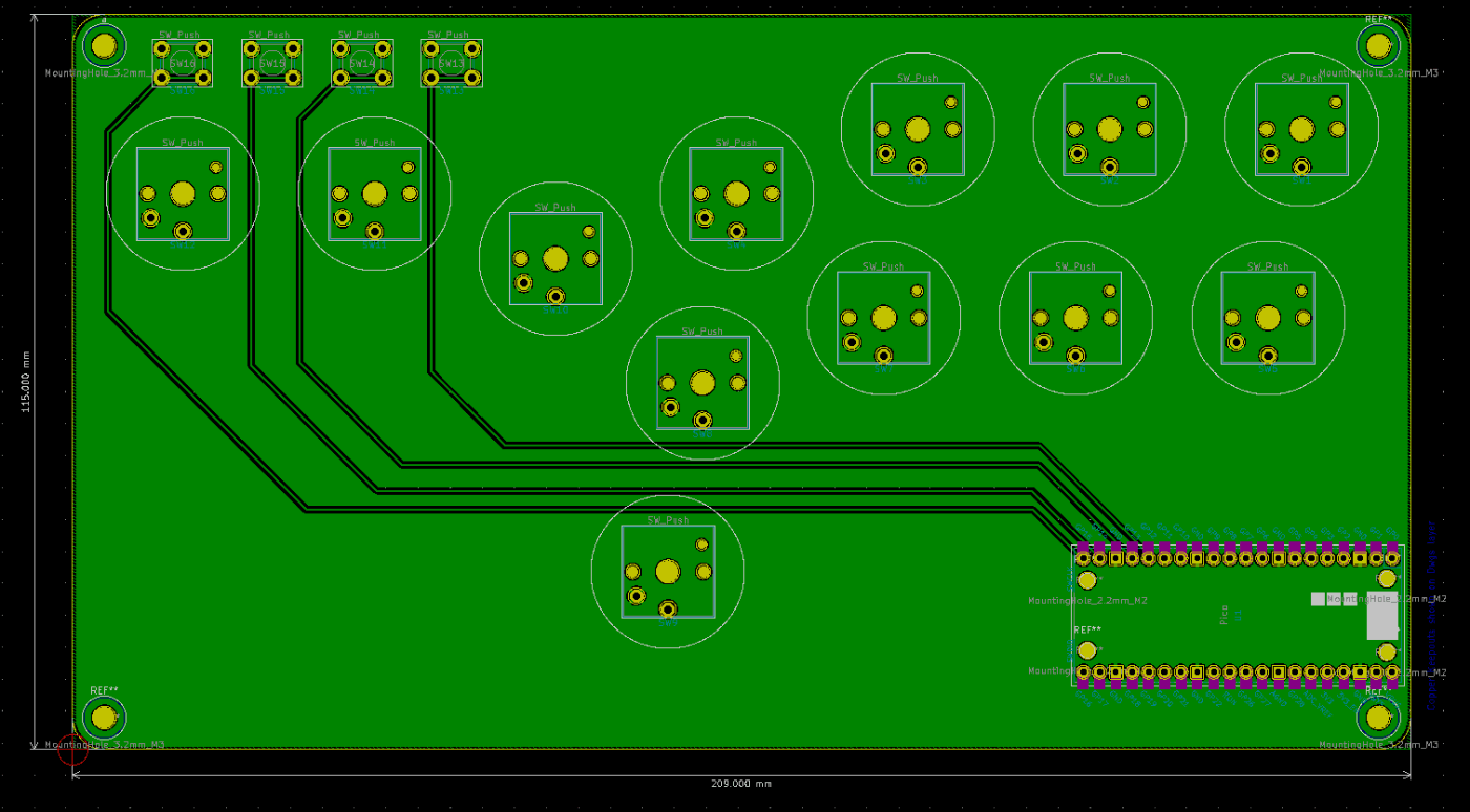 Raspberry Pi Pico で薄型レバーレスコントローラーの自作