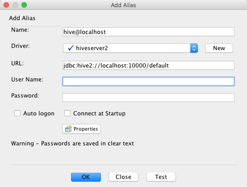 SQuirreL SQL Clientを使ってhiveserver2に接続する手順