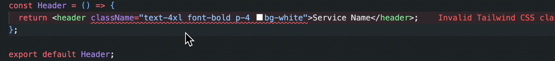 自動でクラス名が並び替えされる動画