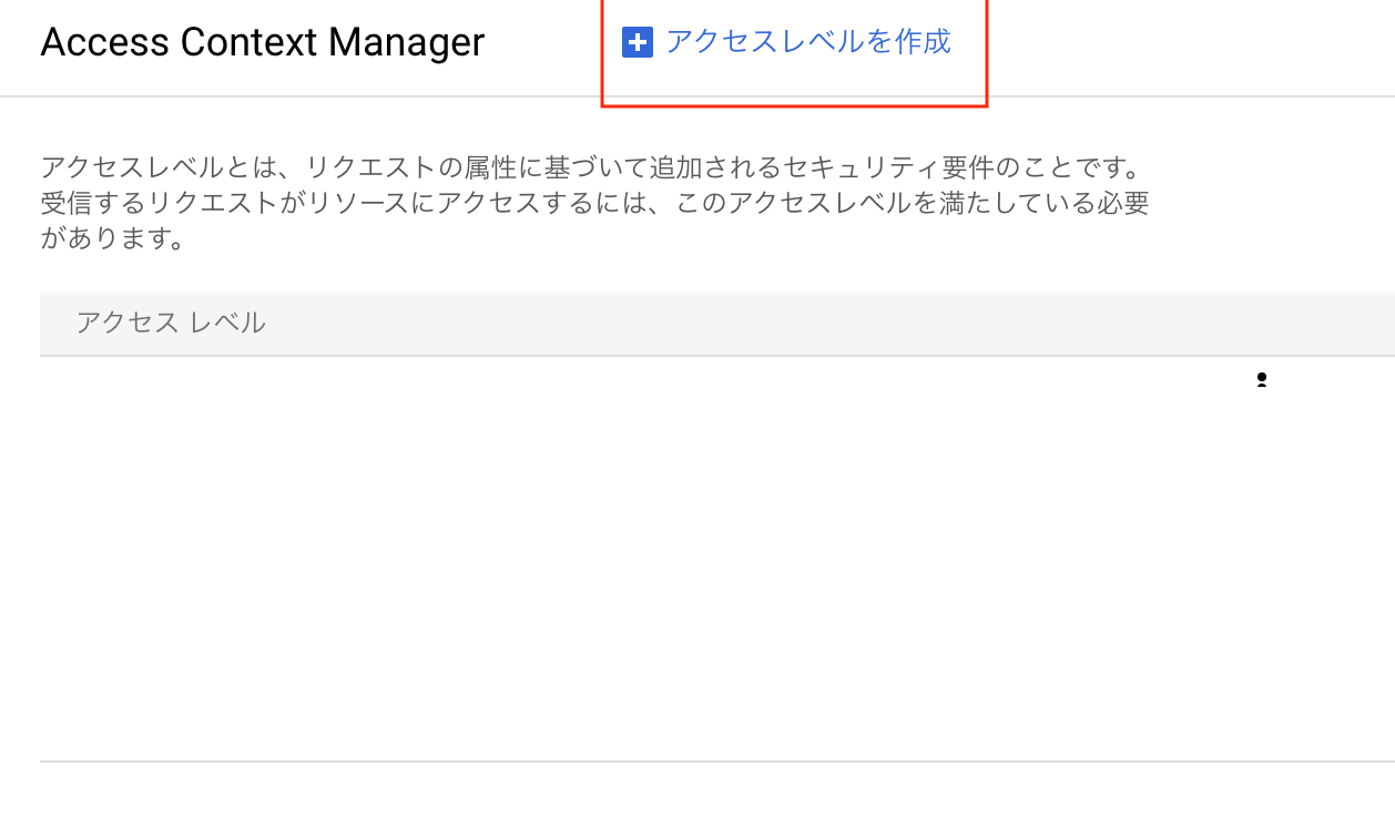 ACMとアクセスレベルの作成