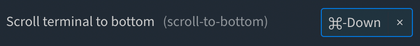 Scroll terminal to buttom