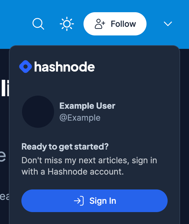 Hashnodeのブログごとのログイン機能