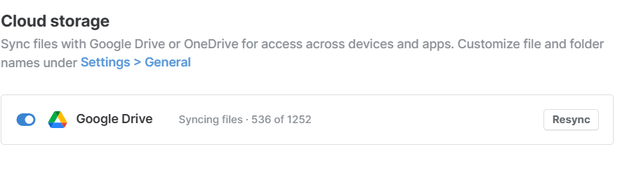 PaperpileのGoogle Drive同期