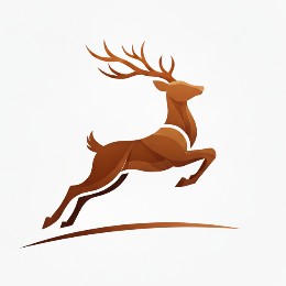 躍動感のある鹿