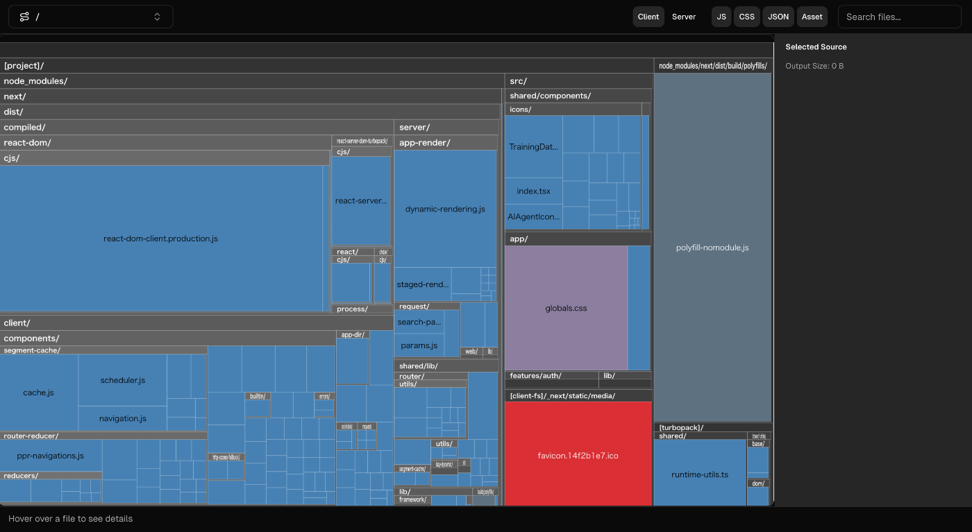 Assetフィルターを有効にした状態