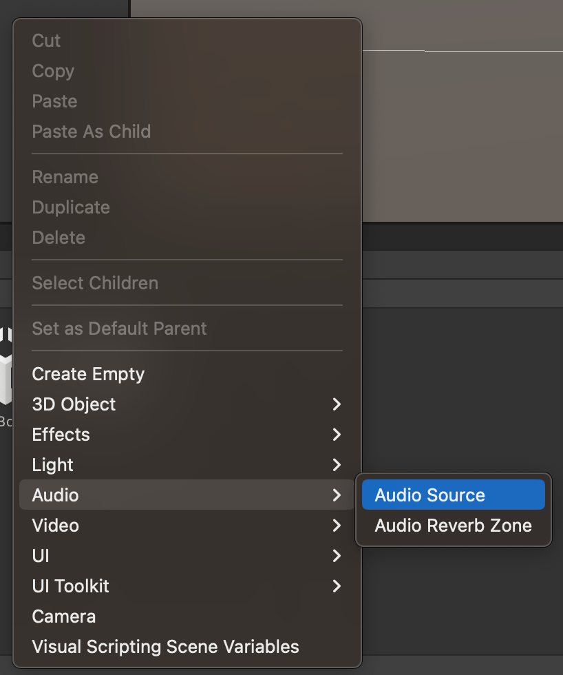 Audio Sourceを追加