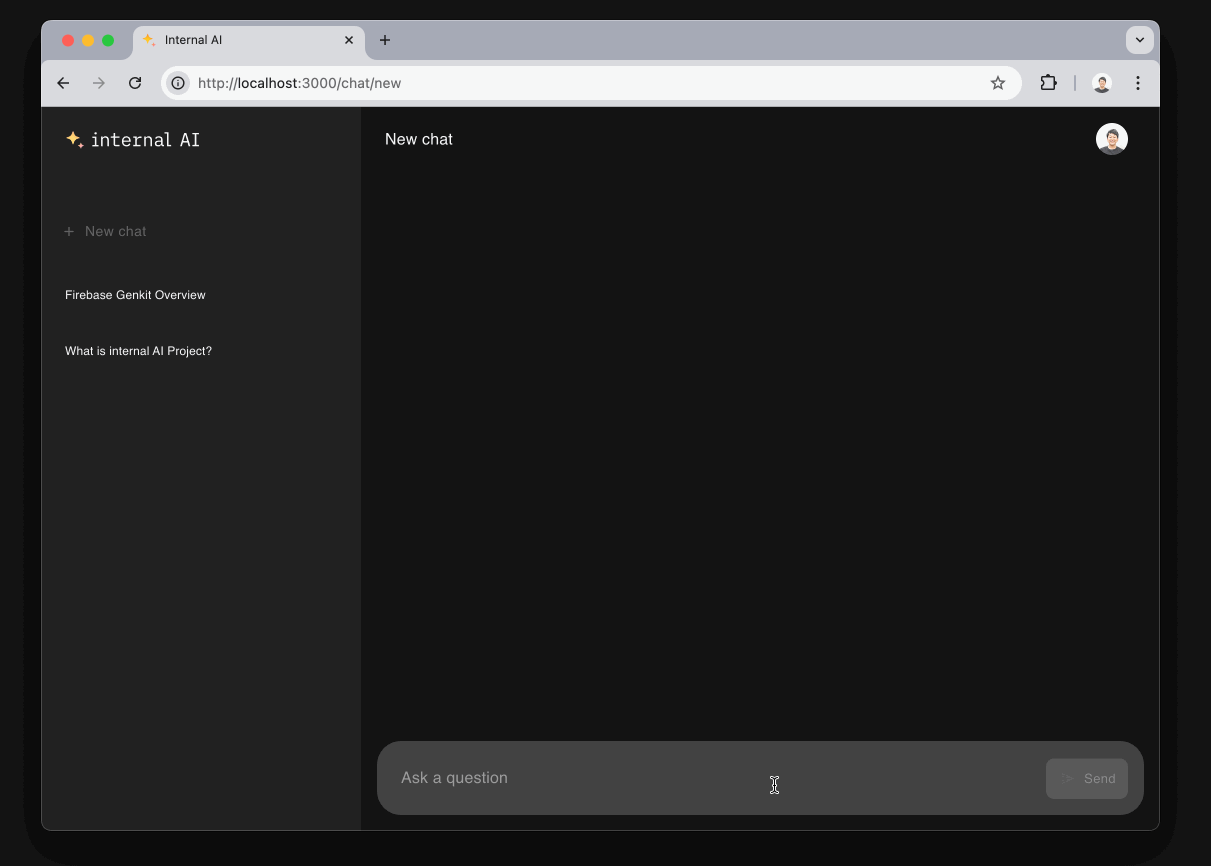 internal AI - Chat interface
