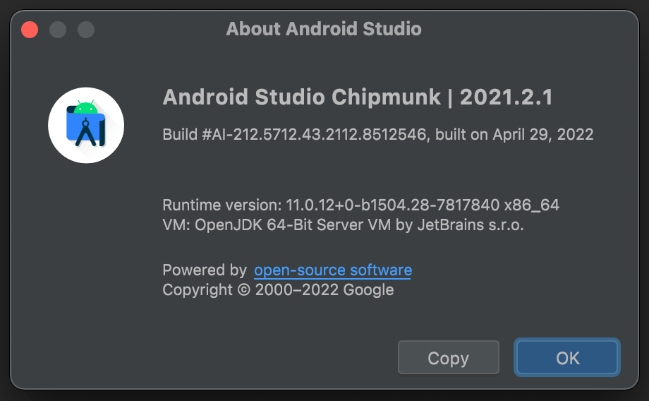 Android Studio About