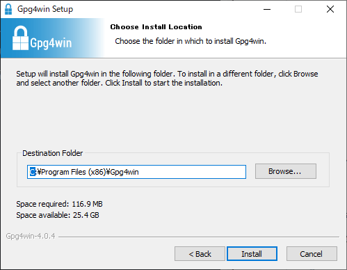 Choose Install Location