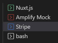 Visual Studio CodeのターミナルにStripeが出現